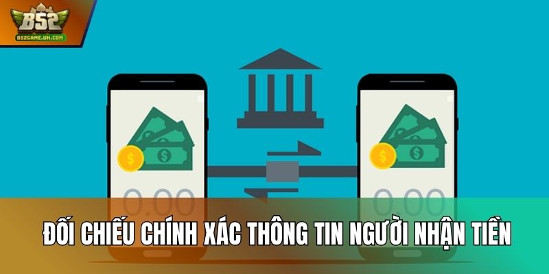 Đối chiếu chính xác thông tin người nhận tiền