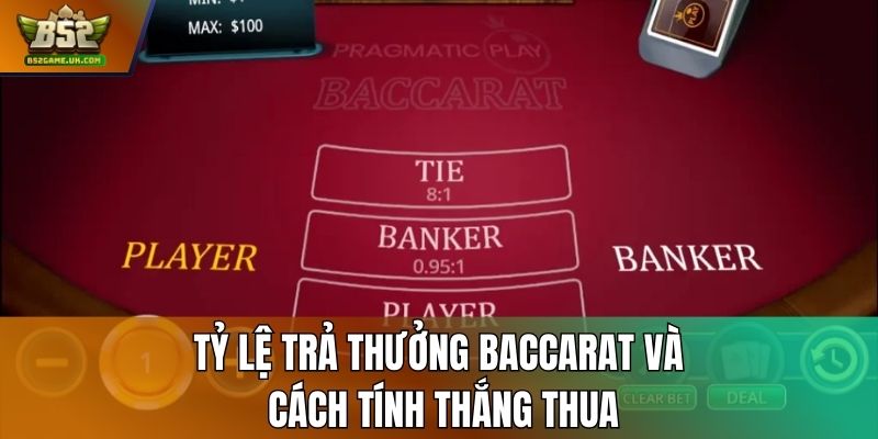 Tỷ lệ trả thưởng Baccarat và cách tính thắng thua